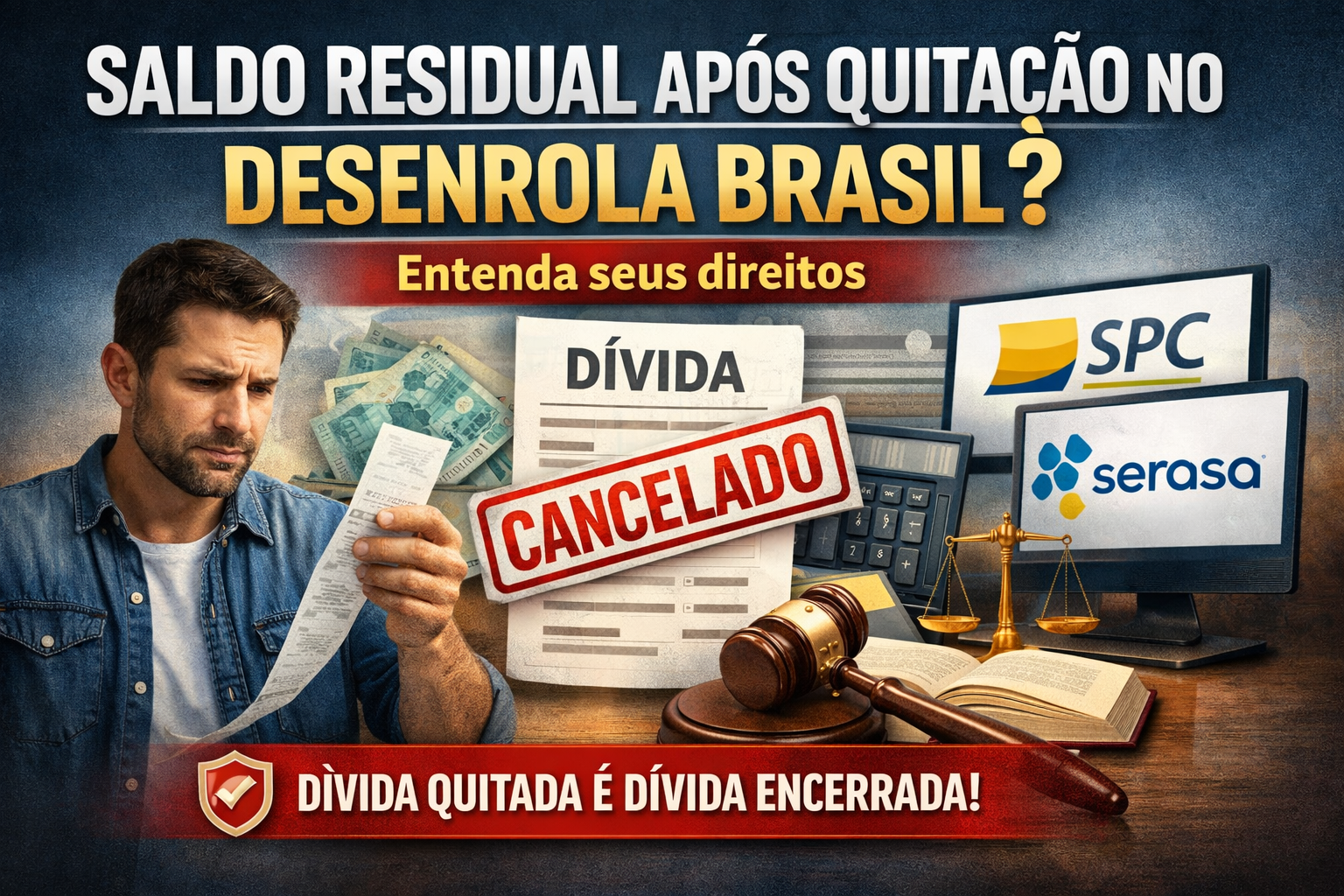 Banco pode cobrar saldo residual após quitação no Desenrola Brasil?