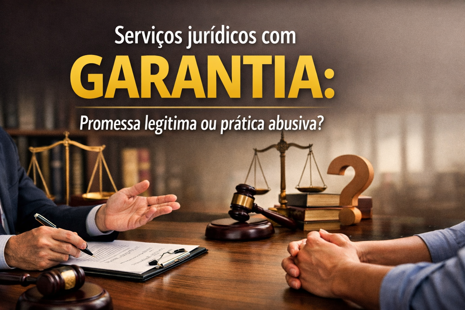 Serviços jurídicos com garantia: promessa legítima ou prática abusiva?