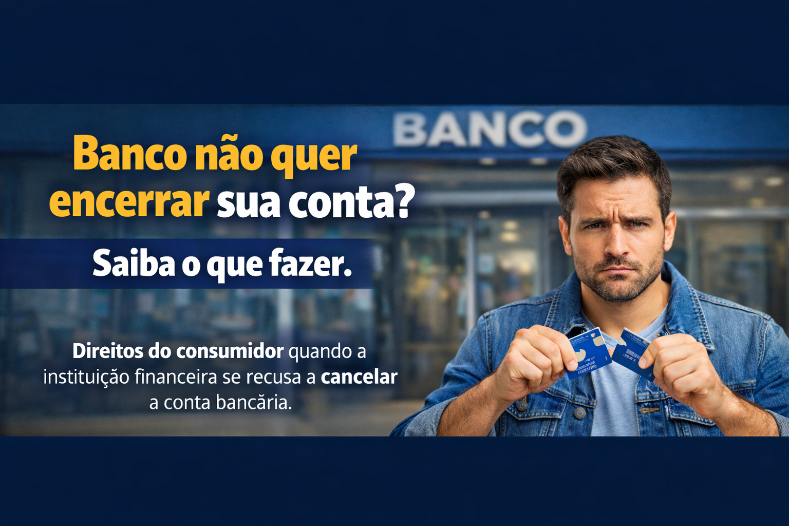 Como fechar sua conta bancária se o banco se recusar?