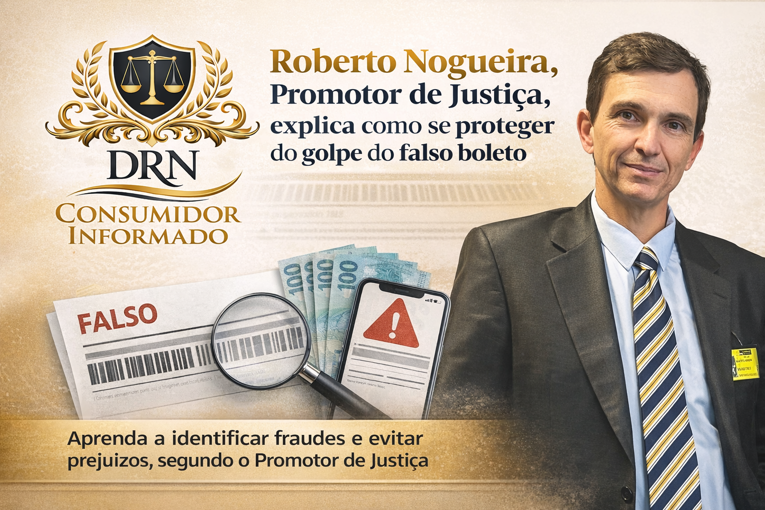 Roberto Nogueira, Promotor de Justiça, explica como se proteger do golpe do falso boleto